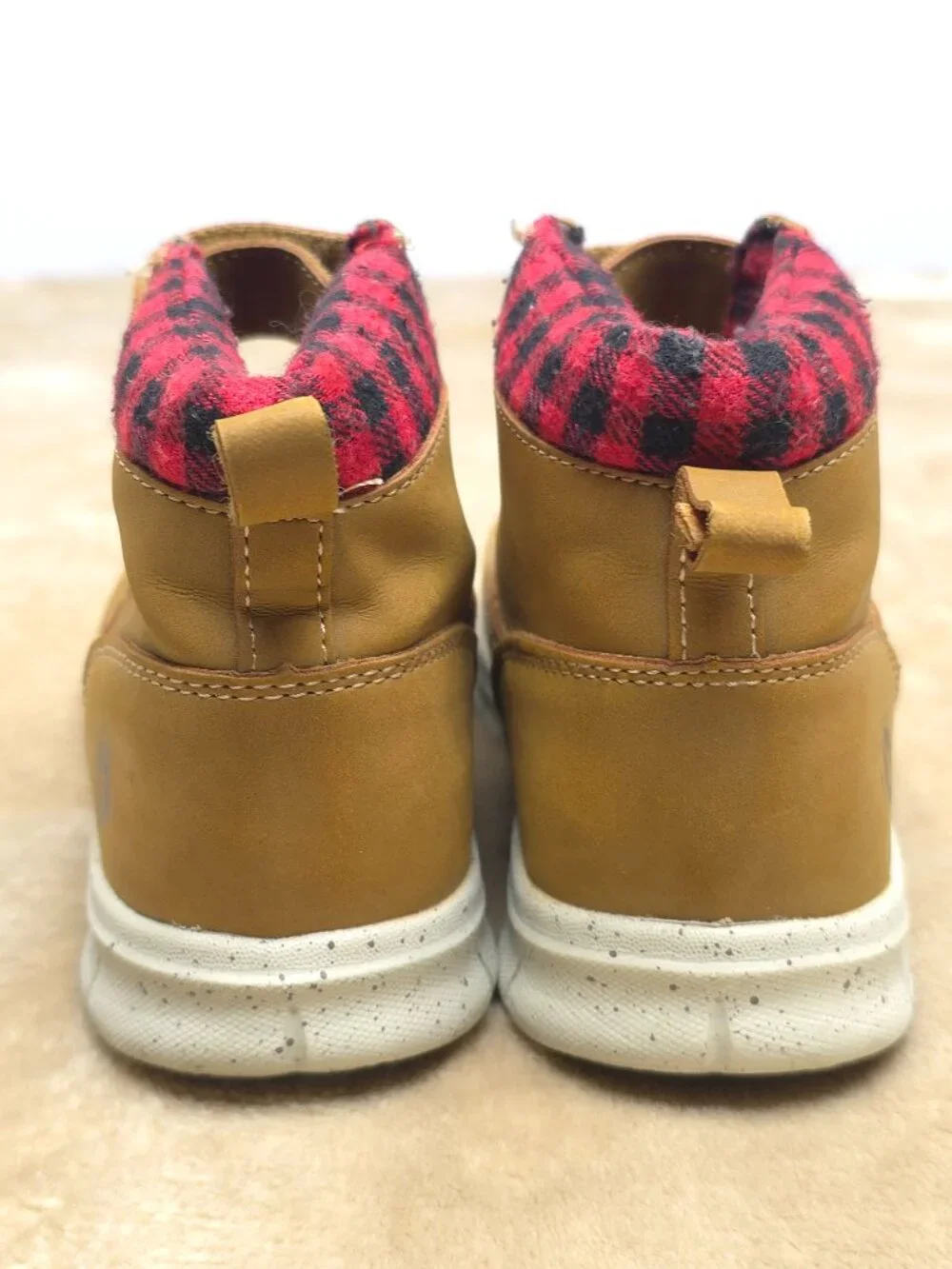 Genuine Kids OshKosh Size 12 Brown Plaid Ankle Boots